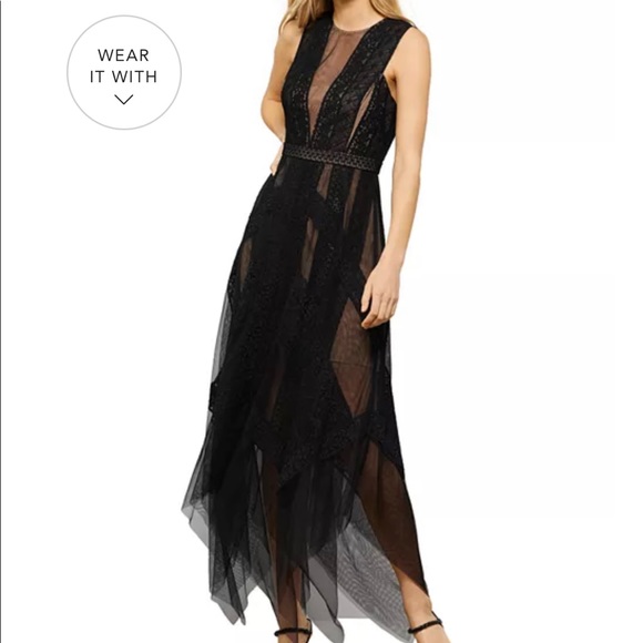 BCBGMaxAzria Dresses Bcbg Black Tulle Dress Poshmark